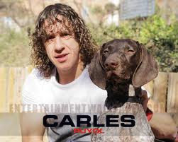 Carles Puyol with his dog