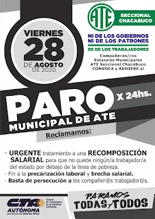 Paro ate Chacabuco 24 horas