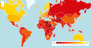 汚職度ランキング2013 (Transparency Internationalより)
