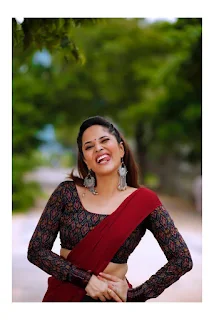 Telugu Actress Anasuya Bharadwaj Beautiful in Saree Pics