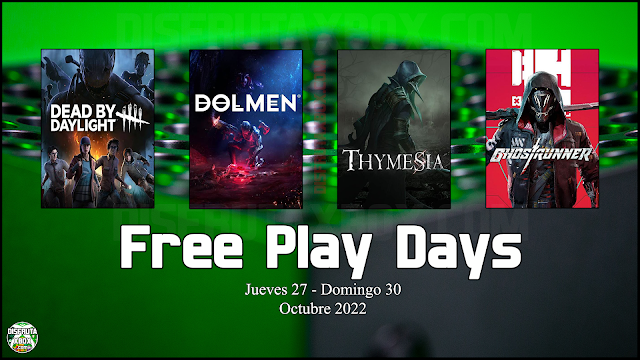 Días de juego gratis (del 27 al 30 octubre 2022)