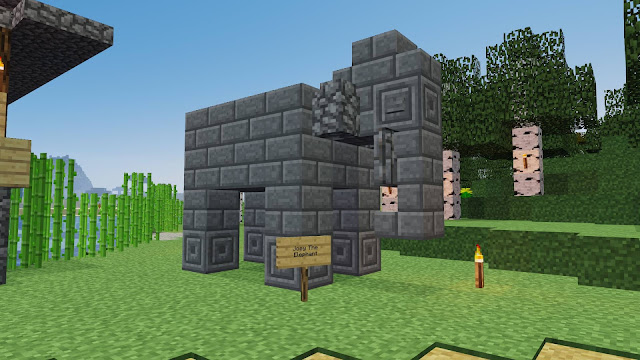 minecraft elephant statue build