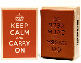 Keep Calm and Carry On rubber stamp