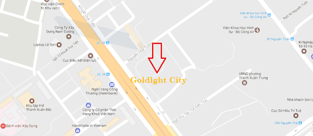 Vị trí chung cư Goldlight Khuất Duy Tiến