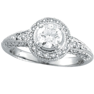 Antique style engagement rings