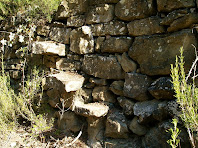 Escales entre feixes a prop de la barraca de vinya del Girbau