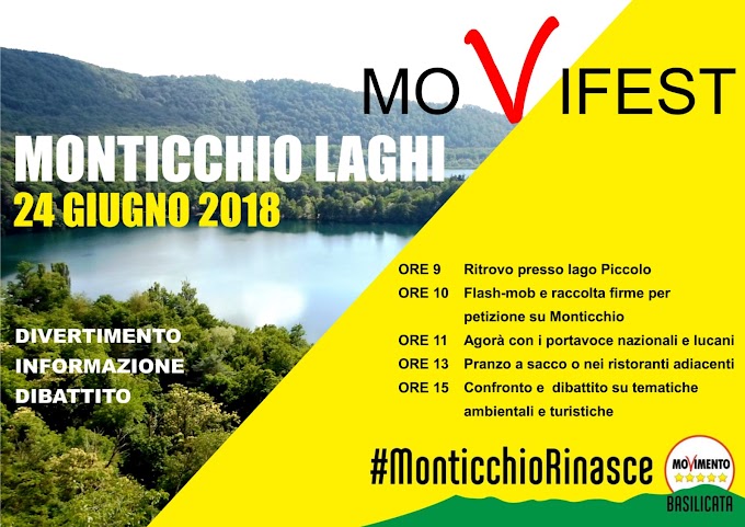 Leggieri (M5S): MoVifest #MonticchioRinasce domenica 24 giugno ai Laghi di Monticchio