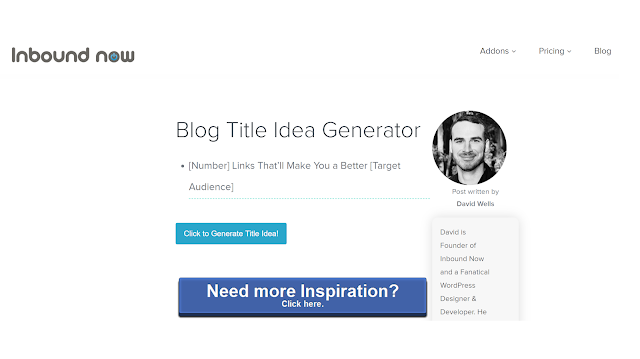 Blog Title Idea Generator