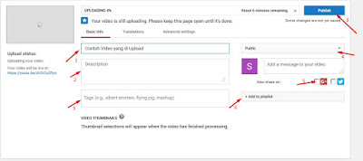 setting upload video di youtube takkalasi.com