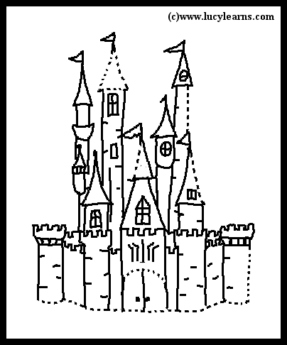 Disney Coloring Sheets on Disney Castle   Free Printable Disney Coloring Pages