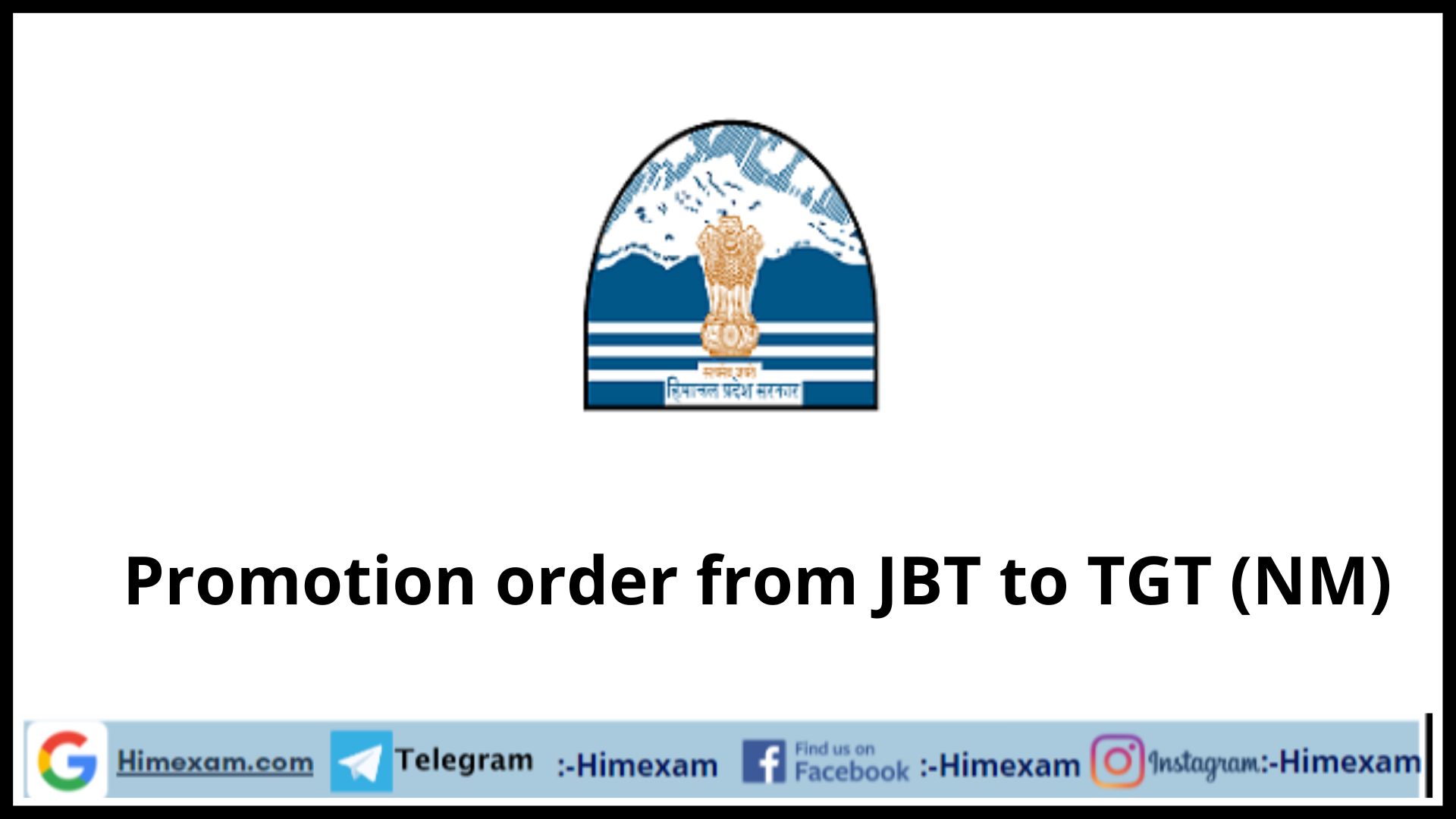Promotion order from JBT to TGT (NM)