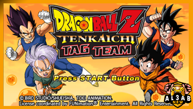 تحميل لعبة دراغون بول تاغ تيم kaichi Tag Team Dragon Ball Z  Ten psp بصيغة iso مضغوطة ppsspp من الميديا فاير