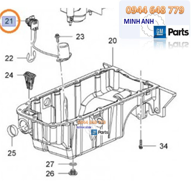 Cảm biến báo mức dầu xe Lacetti nhập chính hãng GM