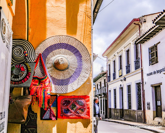 loja de artesanato no bairro de La Candelaria em Bogotá