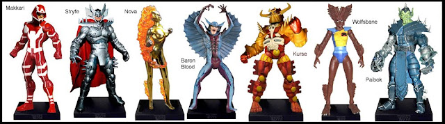 <b>Wave 4</b>: Makkari, Stryfe, Nova (Frankie Raye), Baron Blood, Kurse, Wolfsbane and Paibok