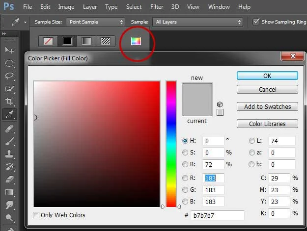 You can also choose a color from the Color Picker.