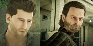 Screenshots of Shane and Rick during cutscenes in the game