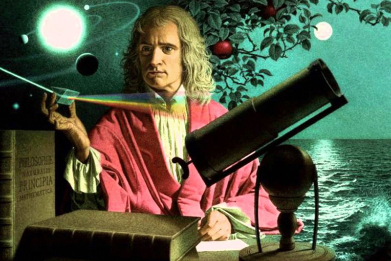 Isaac Newton (Woolsthorpe, Lincolnshire; 25 de diciembre de 1642jul./ 4 de enero de 1643 greg.-Kensington, Londres; 20 de marzojul./ 31 de marzo de 1727 greg.) fue un físico, teólogo, inventor, alquimista y matemático inglés. Es autor de los Philosophiæ naturalis principia mathematica, más conocidos como los Principia, donde describe la ley de la gravitación universal y estableció las bases de la mecánica clásica mediante las leyes que llevan su nombre. Entre sus otros descubrimientos científicos destacan los trabajos sobre la naturaleza de la luz y la óptica (que se presentan principalmente en su obra Opticks), y en matemáticas, el desarrollo del cálculo infinitesimal.