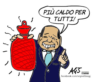 berlusconi, burian, freddo, promesse elettorali, elezioni, senilità, vignetta, satira