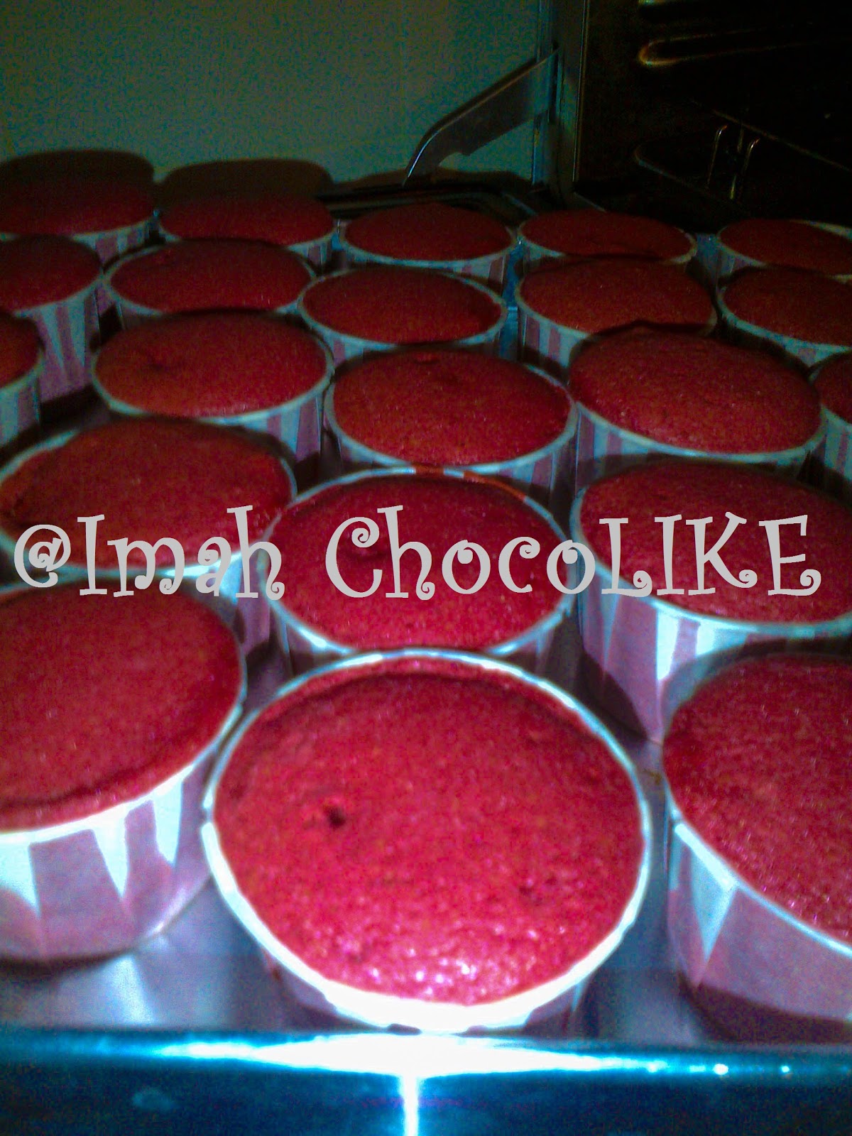 Imah ChocoLIKE: Resepi Red Velvet Cupcake