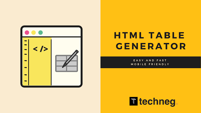 Online HTML Table Generator