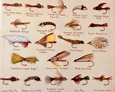 a page of flies from Down by the River