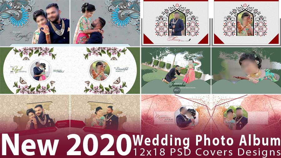 New 2020 Wedding Photo Album 12x18 Psd Covers vol-02