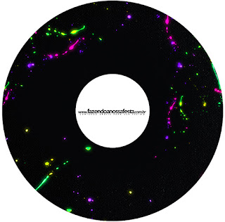  Neon Party, Free Printable CD Label. 
