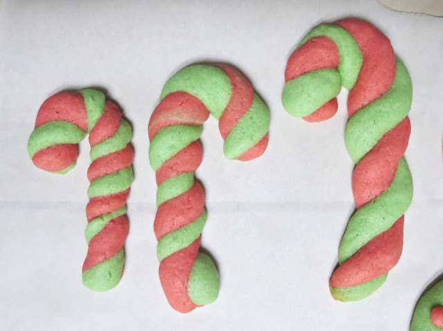 Homemade Candy Cane Christmas Cookies - After Baking