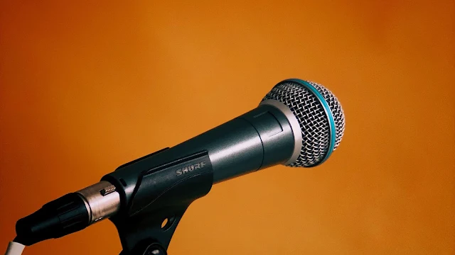 Music, Microphone, Orange