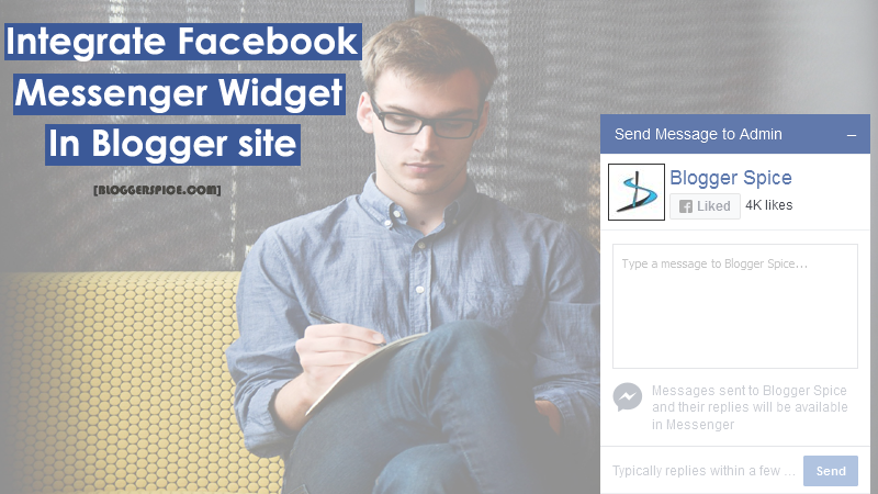 Facebook Messenger Widget For Sending Instant Messages to Blog Admin 