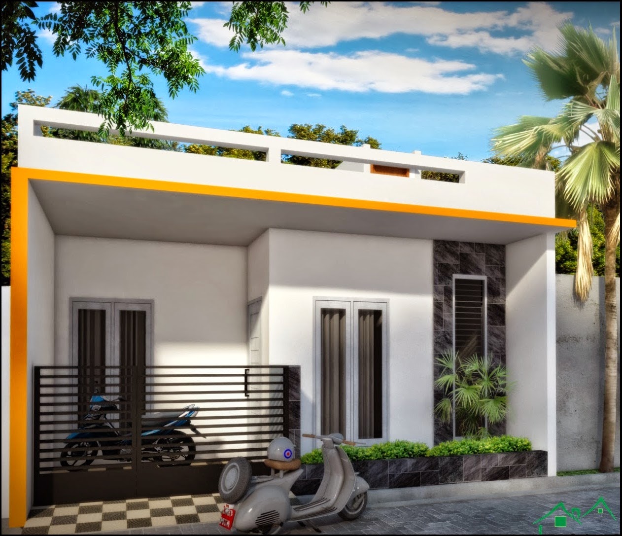 Gambar Rumah Minimalis 1 Lantai Type 45 Desain Rumah Minimalis