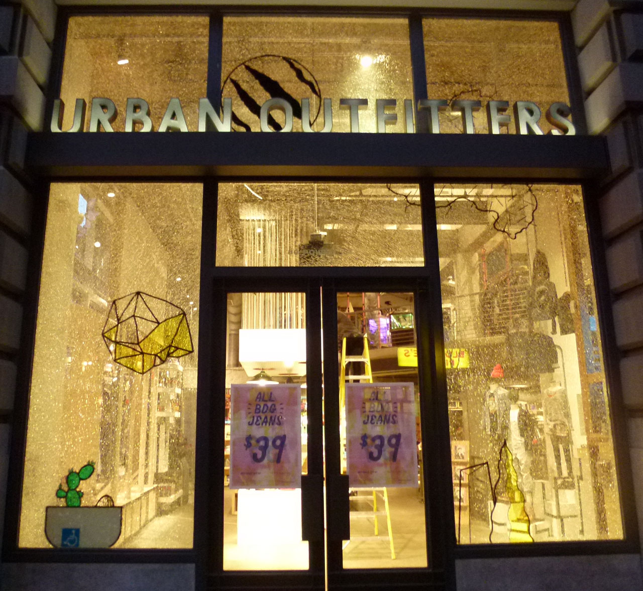 Urban Outfitters, San Francisco: Crushed Glass Effect Window Vinyl