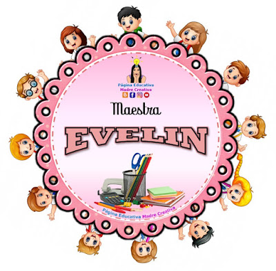 PIN Maestra Nombre Evelin para imprimir