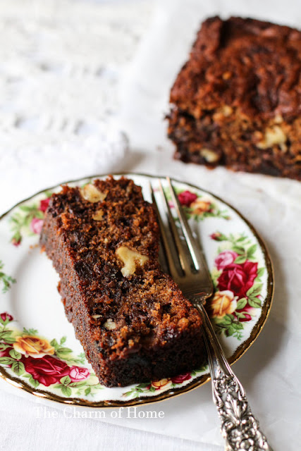 Date, Nut, Honey, and Chocolate Chip Cake