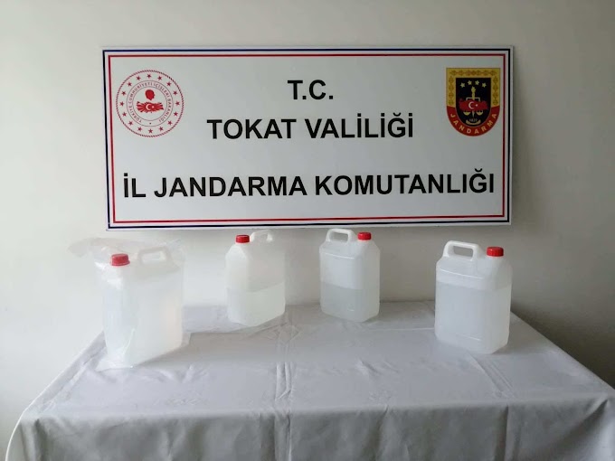 Tokat İl Jandarma Komutanlığı ekiplerince sahte/kaçak alkol