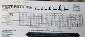 Putt-Putt scorecard from Cape Town, South Africa. Photo by PJ Goedhals, 2 May 2019