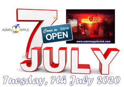 Come in we're OPEN Tuesday 7th July 2020 Adams Apple Gay Club Chiang Mai Host Bar and Gay Bar