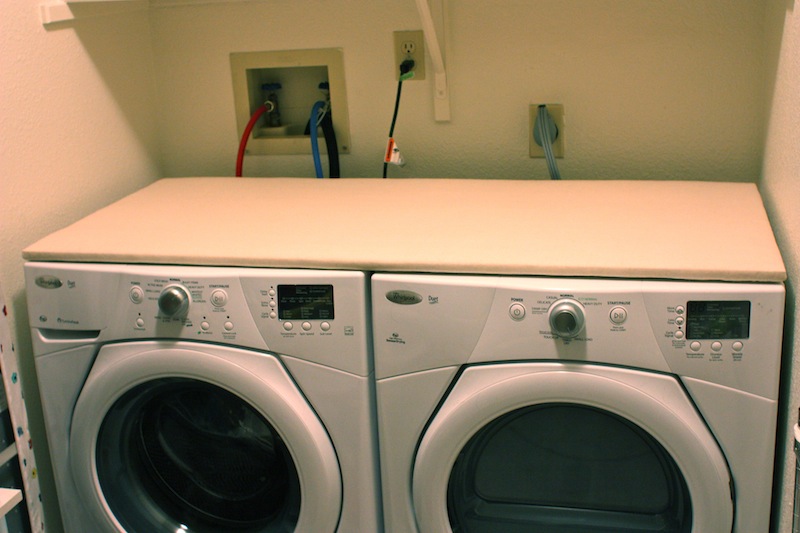 Folding Laundry Table Over Washer and Dryer