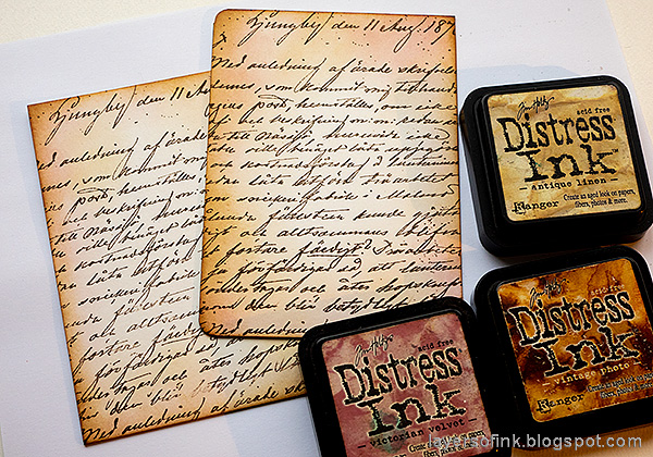 Layers of ink - Vintage Nature Sketchbook DIY Tutorial by Anna-Karin Evaldsson.