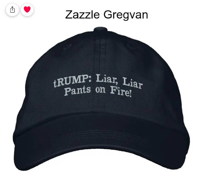 tRUMP: Liar, Liar, Pants on Fire Embroidered Hat for sale on Zazzle Gregvan