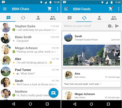 Screenshot BBM Chats and Feeds