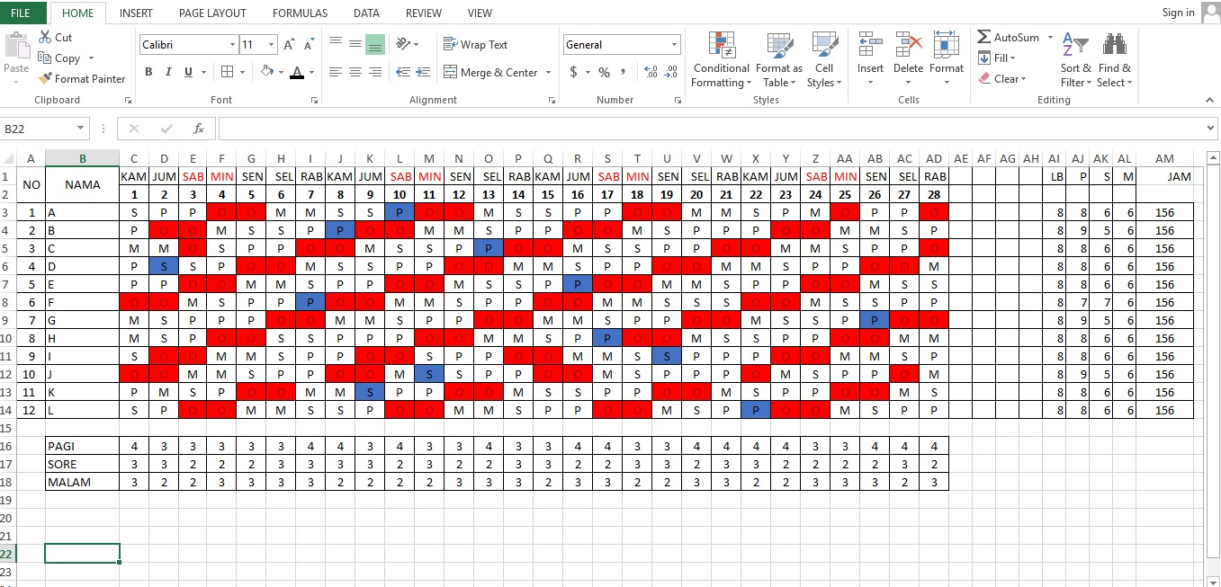 9 Rumus Simpel Membuat Jadwal Kerja Shift Hook Kanan