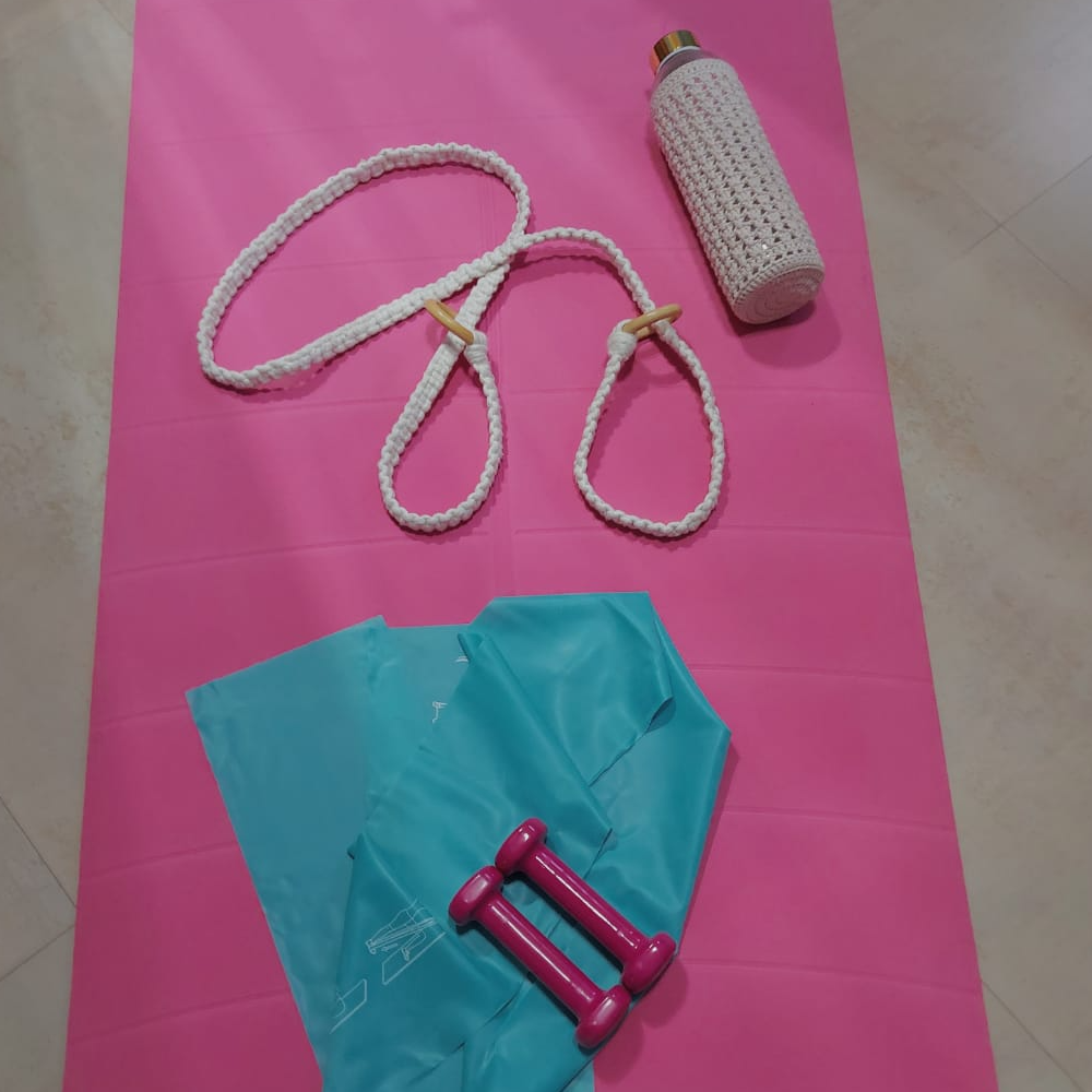 patron digital gratuito yoga mat strap macrame