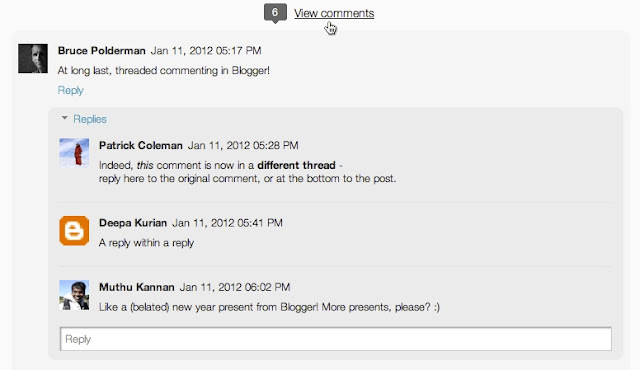 Official Blogger Blog: Engage with your readers through threaded commenting