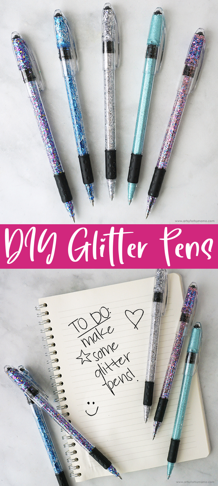 DIY Glitter Pens