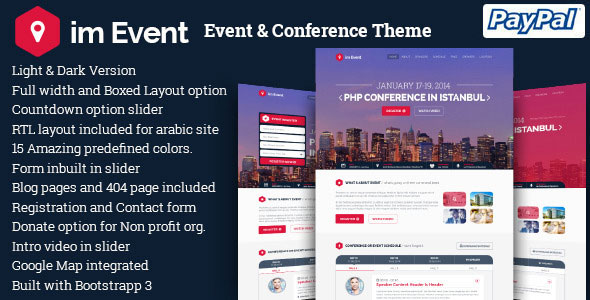 IM EVENT V2.9.8 - EVENT & CONFERENCE WORDPRESS THEME THEMEFOREST