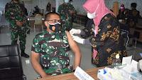 Kasrem 043/Gatam Bersama Forkopimda Provinsi Lampung Laksanakan Vaksinasi Covid-19 Ke-II