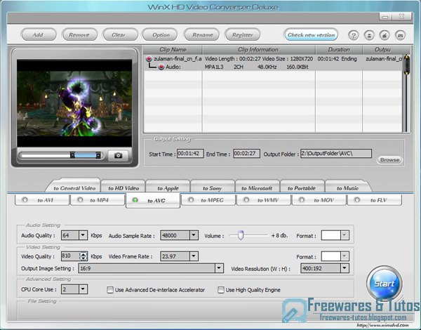 Offre promotionnelle : WinX HD Video Converter Deluxe gratuit !