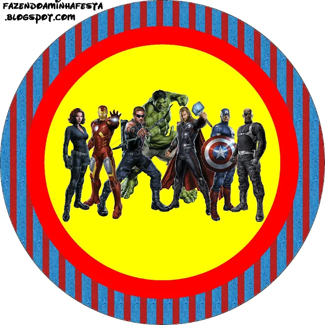 Avengers Free Printable Toppers.